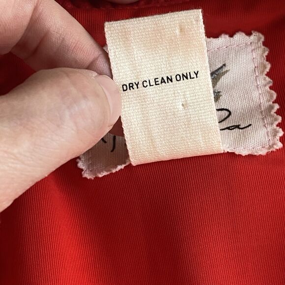 Anthropologie Tabitha Dress Size 2 Cherie Red Ruffle Cap Sleeve Pockets Preppy - Picture 7 of 7